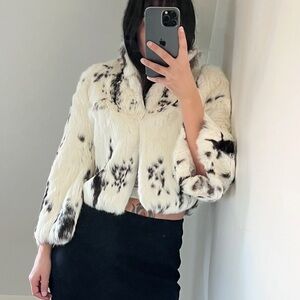 Women's rabbit fur Jacket Small